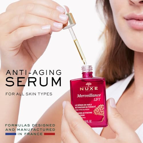 Nuxe Merveillance Lift And Smooth Anti-Aging Face Serum With Micro-Algae Oil For Firming & Rejuvenating Skin 1 Fl Oz