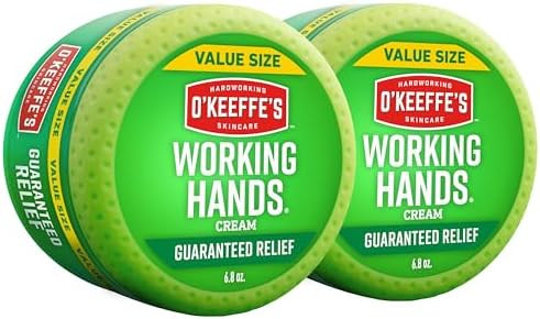 O'Keeffe'S Working Hands Hand Cream For Extreme Dryness - 6.8 Oz Value Size Jar (2 Pack) - Repairing Skincare For Cracked Dry Hands