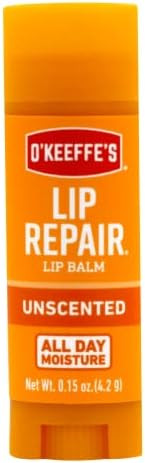 O'Keeffe'S Unscented Lip Repair Lip Balm For Dry Cracked Lips Stick (Pack Of 4)