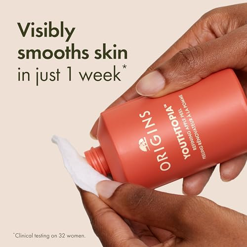 Origins Youthtopia Liquid Exfoliating Apple Face Peel | Refines Pores & Smooths Skin | Hydrating Toner With Glycolic Acid & Apple Stem Cells 3.4 Fl Oz