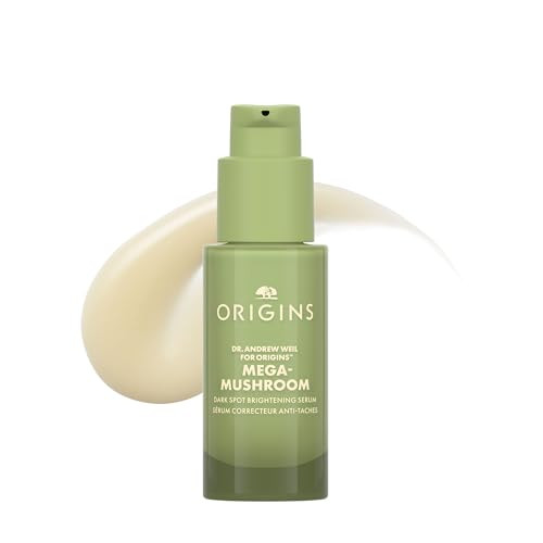 Origins Mega-Mushroom Dark Spot Serum | Reduces Visible Hyperpigmentation & Post-Acne Marks | With Vitamin C & Reishi Mushroom 1 Fl Oz