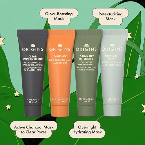 Origins Multi-Maskers Skin Care Set | Four Mini Travel Size Essentials | Limited Edition Holiday Set