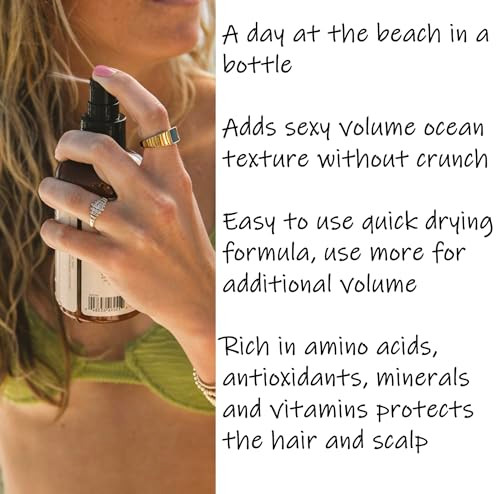 Saltie By 30A Sea Salt Texturizing Spray Adds Volume Uv Protection Beach Wave Finish | For All Hair Types (8.5 Fl. Oz./250Ml)