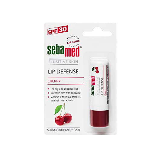 Sebamed Lip Defense 4.8Gm Cherry | Spf 30 |Lip Balm For Dry & Chapped Lips With Natual Oil & Vitamin E | Uv Protection | Dermatologically Tested