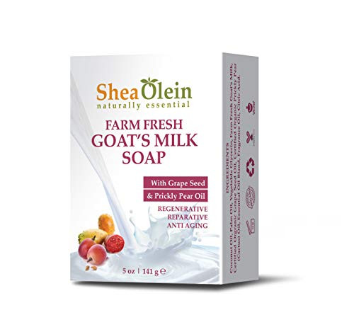 Sheaolein Naturally Essential Farm Fresh Goat'S Milk Soap With Grape Seed & Prickly Pear Oil
