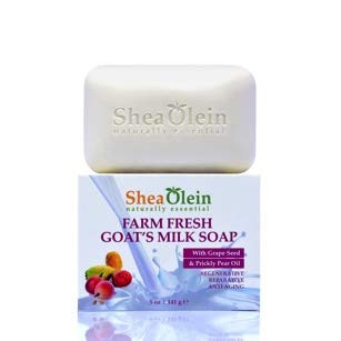 Sheaolein Naturally Essential Farm Fresh Goat'S Milk Soap With Grape Seed & Prickly Pear Oil