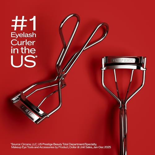 Shiseido Eyelash Curler - Crimps & Curls Lashes For Perfect Eye-Framing Fringe - Gentle & Safe - Includes Pad + Shiseido Eyelash Curler Pad - Includes 2 Refill Pads - Use With Eyelash Cur