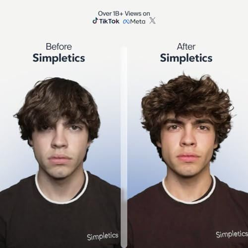 Simpletics Himalayan Sea Salt Spray For Straight & Wavy Hair - All Natural 5 Ingredient Texturizing & Volumizing Product - Vanilla Scented - Adds Volume Texture Beach Look To Men & Women 2 Pack