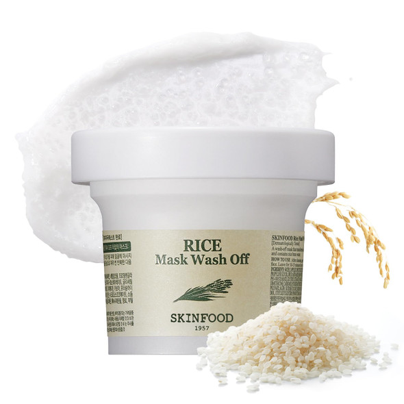 Skinfood Rice Mask Wash Off 3.5Oz / Gently Exfoliates The Skin/Softening With Nutrient Rich Rice
