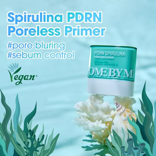 Some By Mi Pdrn Spirulina Poreless Primer 0.35Oz 10G Korean Vegan Primer Stick For Face Before Makeup Blurs Pores Controls Sebum And Balances Moisture With Marine Extracts Korean Skin Care