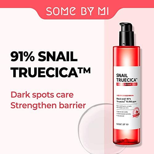 Some By Mi Snail Truecica Miracle Repair Toner - 4.6Oz 135Ml - Made From Snail Mucin For Sensitive Skin - Daily Repair Face Toner With Skin Texture And Pigmentation Care - Korean Skin Care