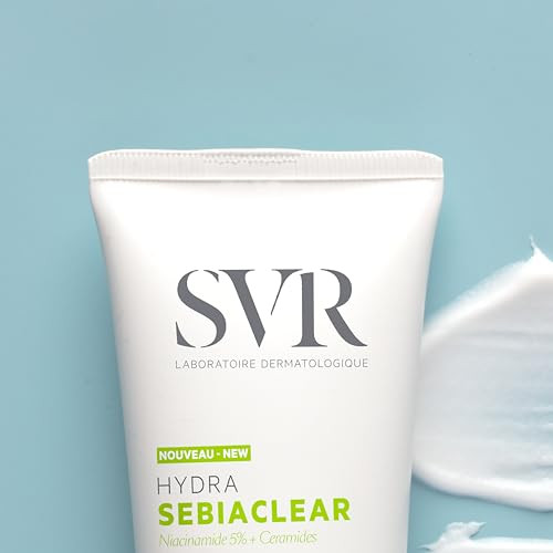 Svr - Sebiaclear Hydra - Daily Moisturizer With Hyaluronic Acid & Niacinamide - For Oily Dehydrated Sensitive Skin - 48-Hour Hydration - Matte-Effect Finish - Non-Comedogenic - Natural Ingredients
