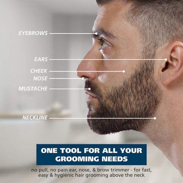 Wahl Battery Nose Ear & Eyebrow Wet/Dry Personal Nose Hair Trimmer For Men And Women - Model 5567-2701