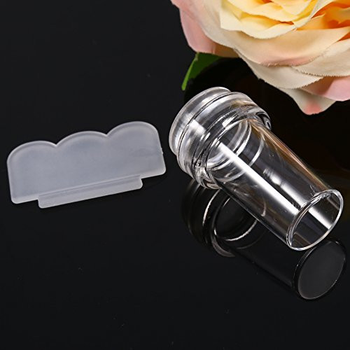 Yosoo Nail Art Stamp Kit Diy Manicure Print Tools Clear Jelly Soft Stamper For Nail Design Stamper Set Professional Nail Art Tools