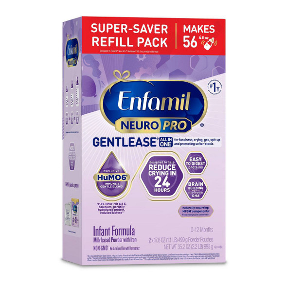 Enfamil NeuroPro Gentlease Powder Infant Formula - 35.2oz: Certified Gluten-Free, Non-GMO Project Verified, Easy to Digest