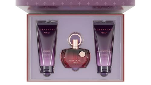 Afnan Supremacy Purple Perfume Set Eau De Perfume + Body Lotion + Shower Gel