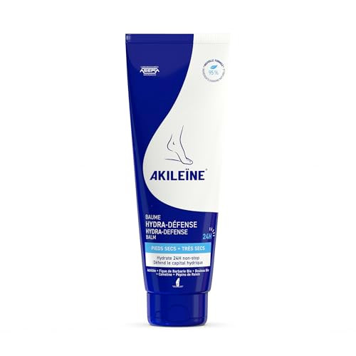 Akileine Hydra-Defense Ultra Moisturizing Balm - 4 Oz/125Ml - Intense Hydration For Dry Feet - Rebalances & Softens Skin