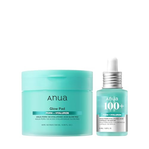 Anua Pdrn Deep Hydrating Prep & Boost DuoYouthful Looking & Moisture Plumping Synergy Salmon Dna Hyaluronic Acid Mini Sheet Mask For Day & Night Routine Korean Skincare Set