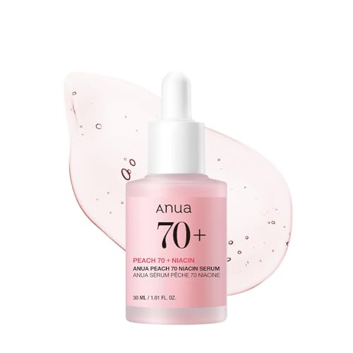 Anua Peach 70 Niacinamide Serum Daily Glow Serum For Face Skin Tone & Dullness Care With Vitamin B12 Lightweight Hydrating For Glass Skin Effect Korean Skin Care 1.01 Fl.Oz