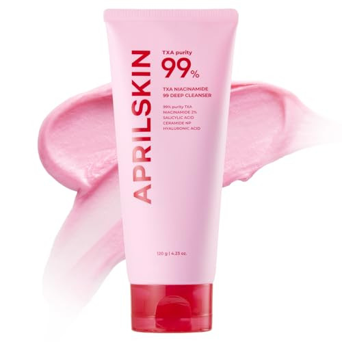 Aprilskin Txa Niacinamide 99 Pore Care Pink Bubble Gum Deep Cleanser 99% High-Purity Txa+Niacinamide All-In-One Cleanser: Deep Cleansing Blackhead Care Pore Care Moisturizing 4.23 Fl.Oz