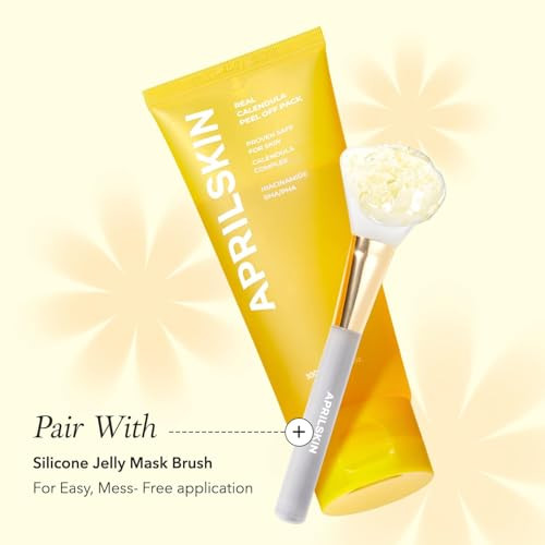 Aprilskin Pore Care & Glow Duo With Jelly Brush: Txa Niacinamide 99 Overnight Wrapping Mask Duo And Jelly Brush Calendula Flower-Infused Facial Peel Off Mask And Jelly Brush