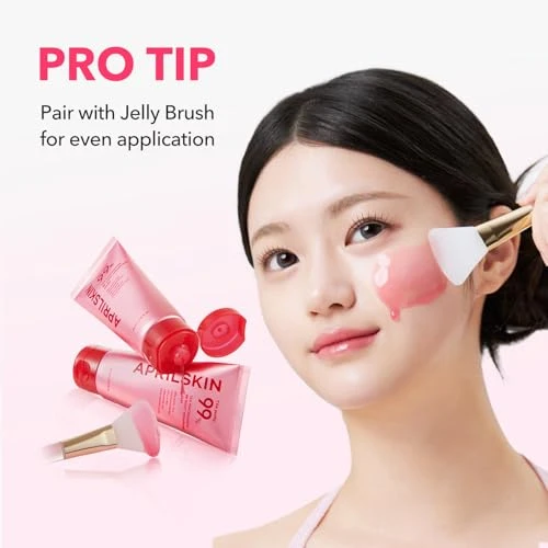 Aprilskin Day & Night Pore Care Duo With Jelly Brush: Carrotene Ipmp 3-Min Quick Dry Pore Caring Clay Mask Txa Niacinamide 99 Overnight Wrapping Mask And Jelly Brush
