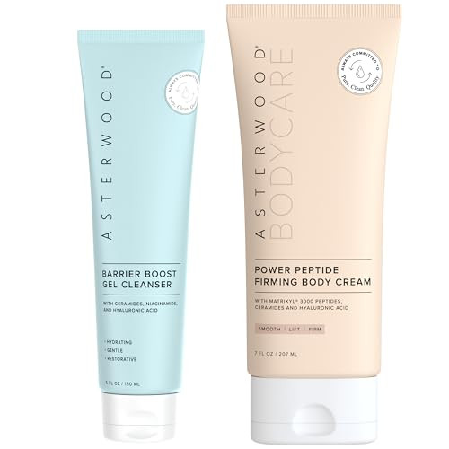 Asterwood Naturals Barrier Boost Cleansing Gel + Body Peptide Cream