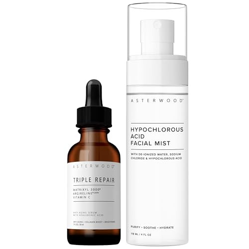 Asterwood Triple Repair Serum 1 Oz + Hypochlorous Acid Facial Mist