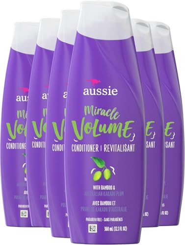 Aussie Paraben- Miracle Volume Conditioner For Fine Hair Plum & Bamboo 360Ml (Pack Of 6)