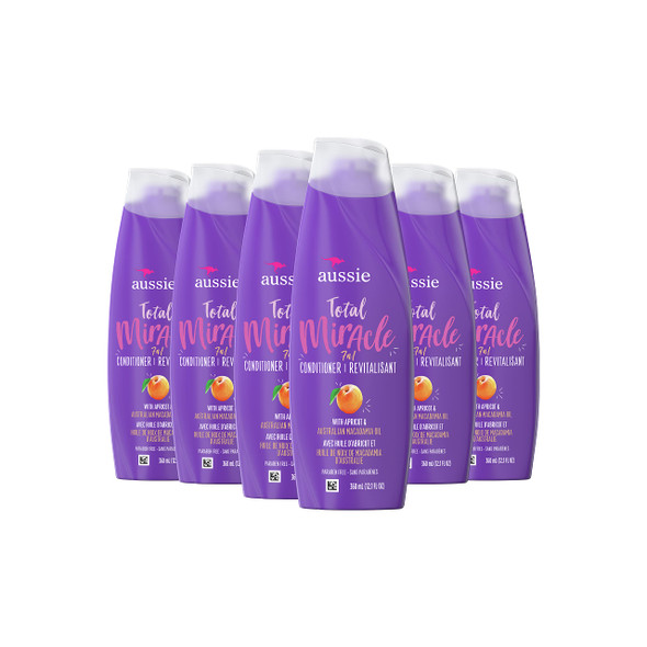 Aussie Paraben- Total Miracle Conditioner W/Apricot For Hair Damage 12.1 Fl Oz Case Of 6 (B019H3S9Dk)