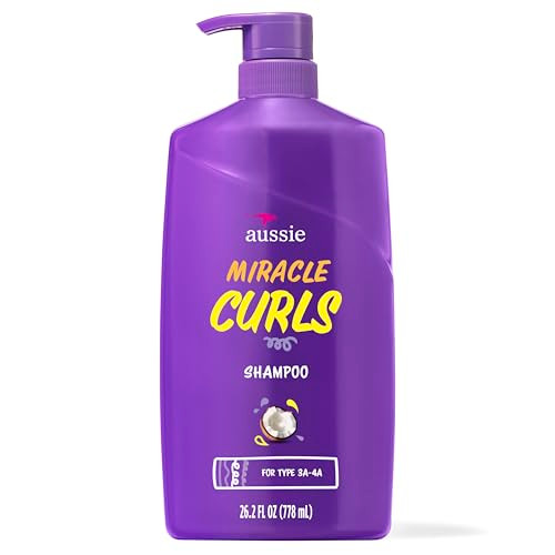 Aussie Miracle Curls Shampoo For Curly Hair With Coconut Oil Paraben 26.2 Oz 778 Ml