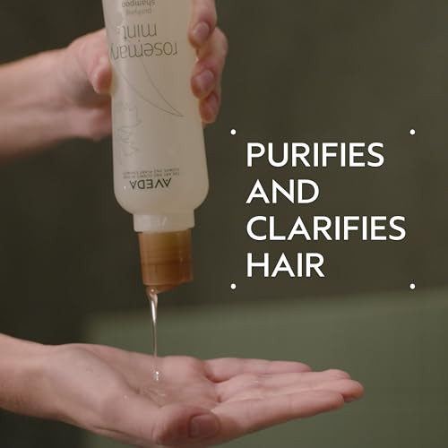 Aveda Rosemary Mint Purifying Shampoo & Conditioner Duo Clarifying Shampoo Lightweight Conditioner For Normal To Oily Hair Fine To Medium Hair Types 97%+ Naturally Derived Travel Size