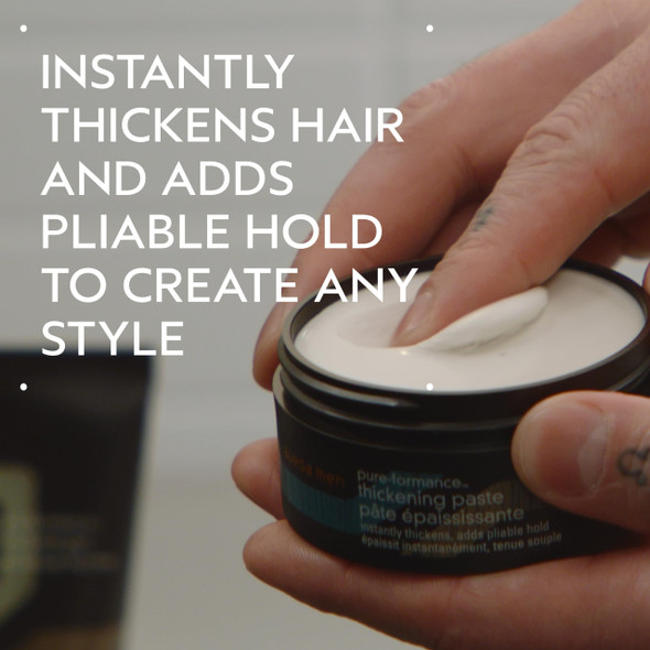 Aveda Men Pure-Formance Thickening Paste Thickens Hair Versatile Hold Natural Finish Hair Styling Paste With Amla 91% Naturally Derived 2.5 Fl Oz