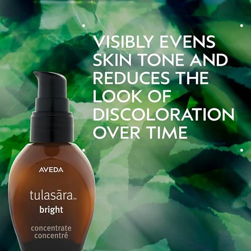 Aveda Tulasara Bright Concentrate Brightening Serum With Licorice Root & Vitamin C Visibly Evens Skin Tone Over Time 97% Naturally Derived 1 Fl Oz