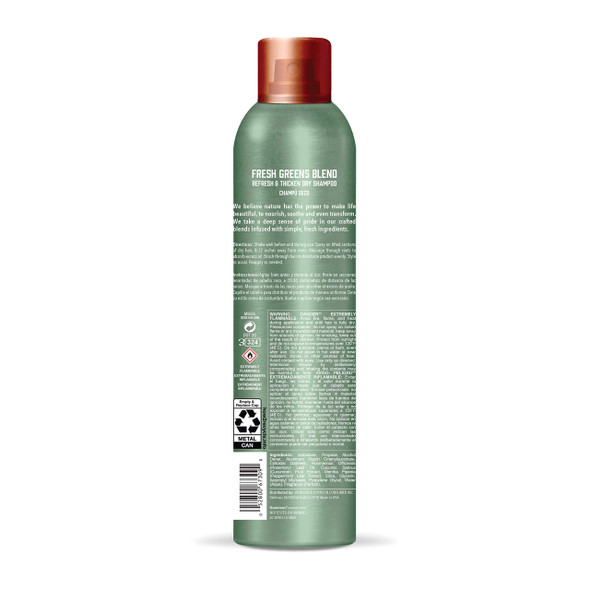 Aveeno Fresh Greens Blend Sulfate- Dry Shampoo Spray With Rosemary Peppermint & Cucumber To Thicken & Nourish Volumizing Dry Shampoo For Thin Or Fine Hair Paraben & Dye-