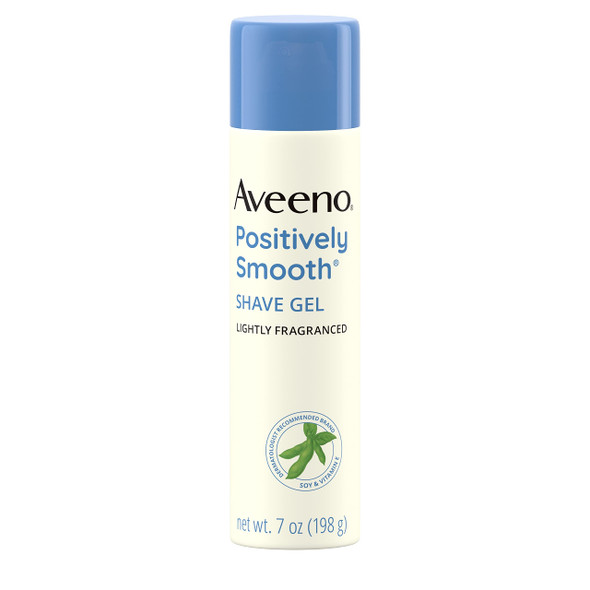 Aveeno Positively Smooth Moisturizing Shave Gel With Soy Aloe And Vitamin E To Help Prevent Nicks Cuts And Razor Bumps Lightly Fragranced 7 Oz
