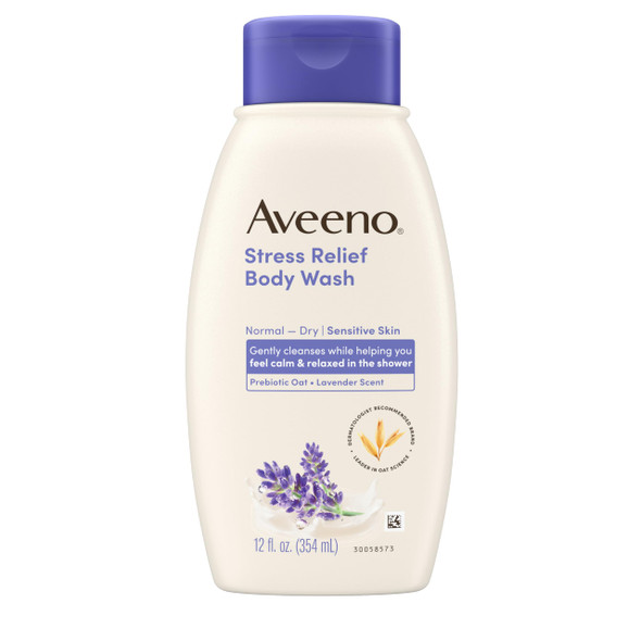 Aveeno Stress Relief Body Wash With Soothing Oat Lavender Chamomile & Ylang-Ylang