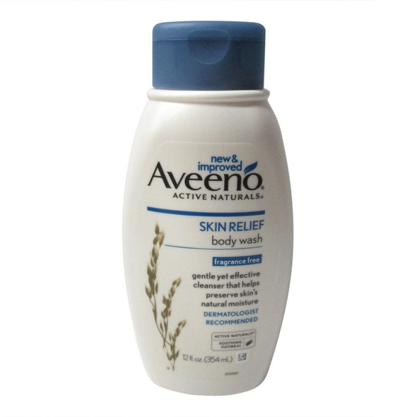 Aveeno Active Naturals Skin Relief Body Wash Fragrance 12 Ounce (Pack Of 3)