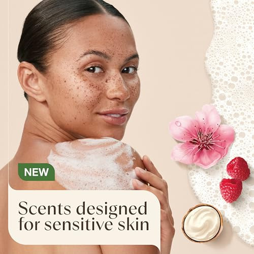 Aveeno Daily Moisturizing Body Wash With A Shea Butter Berry Scent & Soothing Prebiotic Oat Provides Long-Lasting Hydration For Sensitive Skin Hypoallergenic Paraben- 18 Fl. Oz