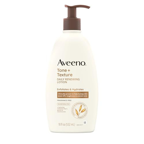 Aveeno Tone + Texture Daily Renewing Body Lotion With Prebiotic Oat Hydrates & Smooths Dry Rough Bumpy Skin Even Kp Fragrance- 18 Fl. Oz