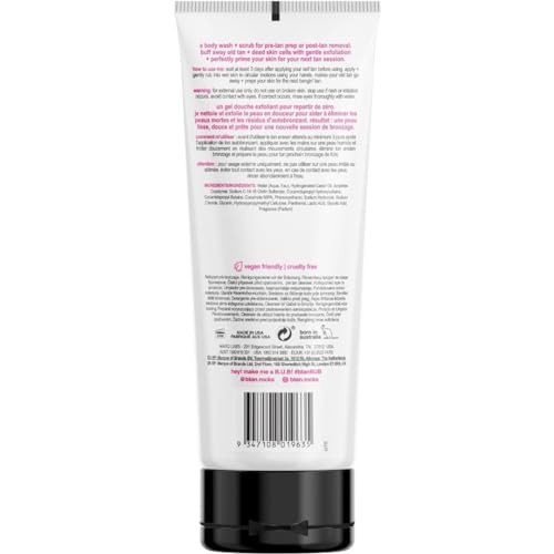 B.Tan Self Tan Remover & Body Wash Erase Tan Repeat - Best 2-In-1 Exfoliator Scrub & Body Wash Express For Dark Tanning Spray Mousse Gradual Lotion Sunless Tan Eraser & Cleanser 8 Fl Oz
