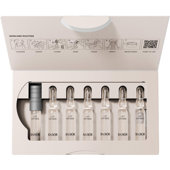 Babor Lift Express Ampoule Concentrate Instant Lifting Effect Fills Lines And Wrinkles Up To 6 Hours Smoothing Skincare Capsule Anti Aging Serum Increase Firming & Elasticity 7 Treatments