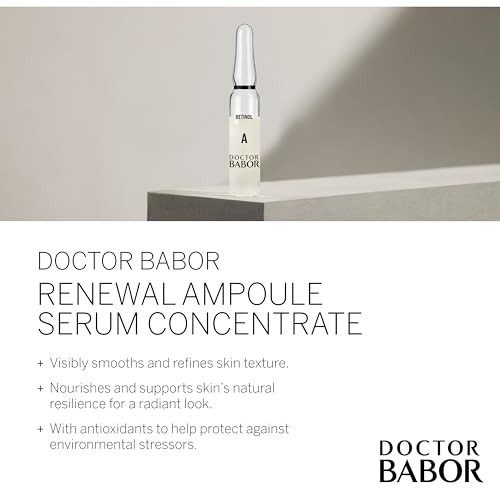 Doctor Babor Renewal Ampoules Serum Concentrate For Face With Anti-Ageing Effect Finer And Smoother Skin Encapsulated Retinol With Bakuchiol And Tripeptide Vegan Formula 7 X 2 Ml