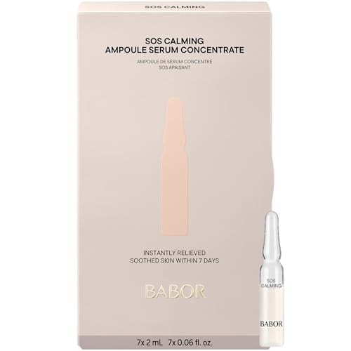 Babor Sos Calming Ampoule Serum Concentrates Soothing Serum To Treat Irritated Skin Reduce Redness And Strengthen Skin Barrier 7 Day Treatment