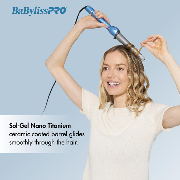 Babylisspro Nano Titanium Curling Iron & Curling Wand Combo 1" Conicurl Iron For Long Lasting Curls & Hair Types