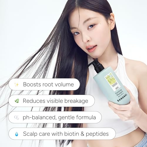Bananal Purifying Scalp Shampoo & Conditioner Set Deep Cleanse + Lightweight Nourishment For Oily Sensitive Scalp Herbal Extracts Menthol Biotin Niacinamide Ph 5.5 Korean Hair