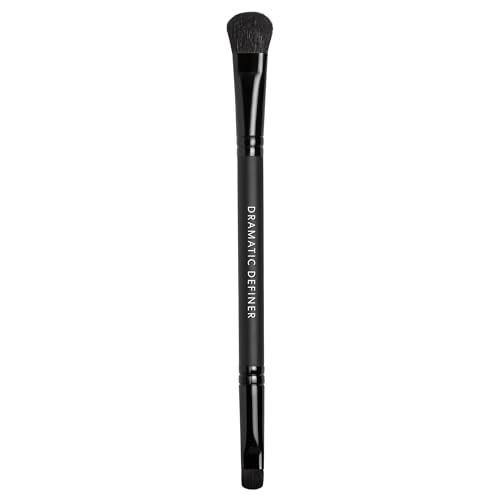 Bareminerals Dramatic Definer Eye Duo Brush Flat Eyeshadow Brush To Build Color Rounded Small Brush To Line + Define Eyes Synthetic Fibers Vegan