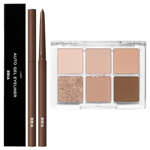 Bbia Bbia Last Auto Gel Eyeliner (04 Mellow Brown) + Ready To Wear Eye Palette (02 Mood Blush) Bundle Set