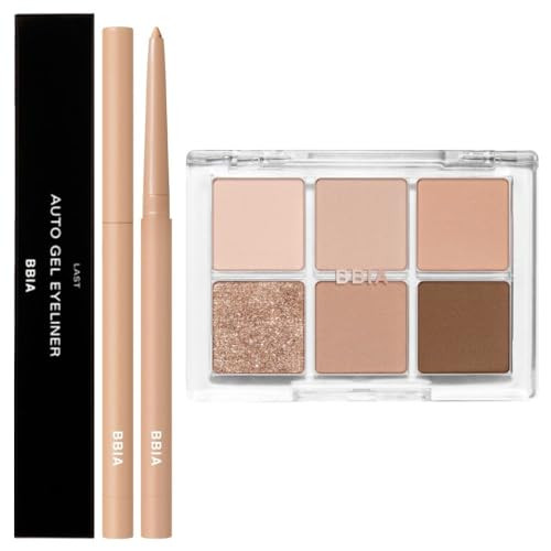 Bbia Bbia Last Auto Gel Eyeliner (12 Cream Beige) + Ready To Wear Eye Palette (02 Mood Blush) Bundle Set