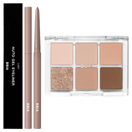Bbia Bbia Last Auto Gel Eyeliner (14 Almond Beige) + Ready To Wear Eye Palette (02 Mood Blush) Bundle Set